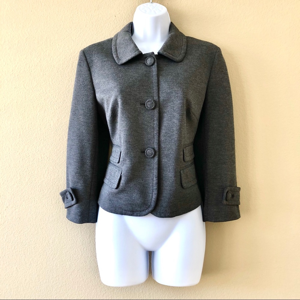 ANN TAYLOR LOFT⚡️Grey Short Blazer/Jacket_6